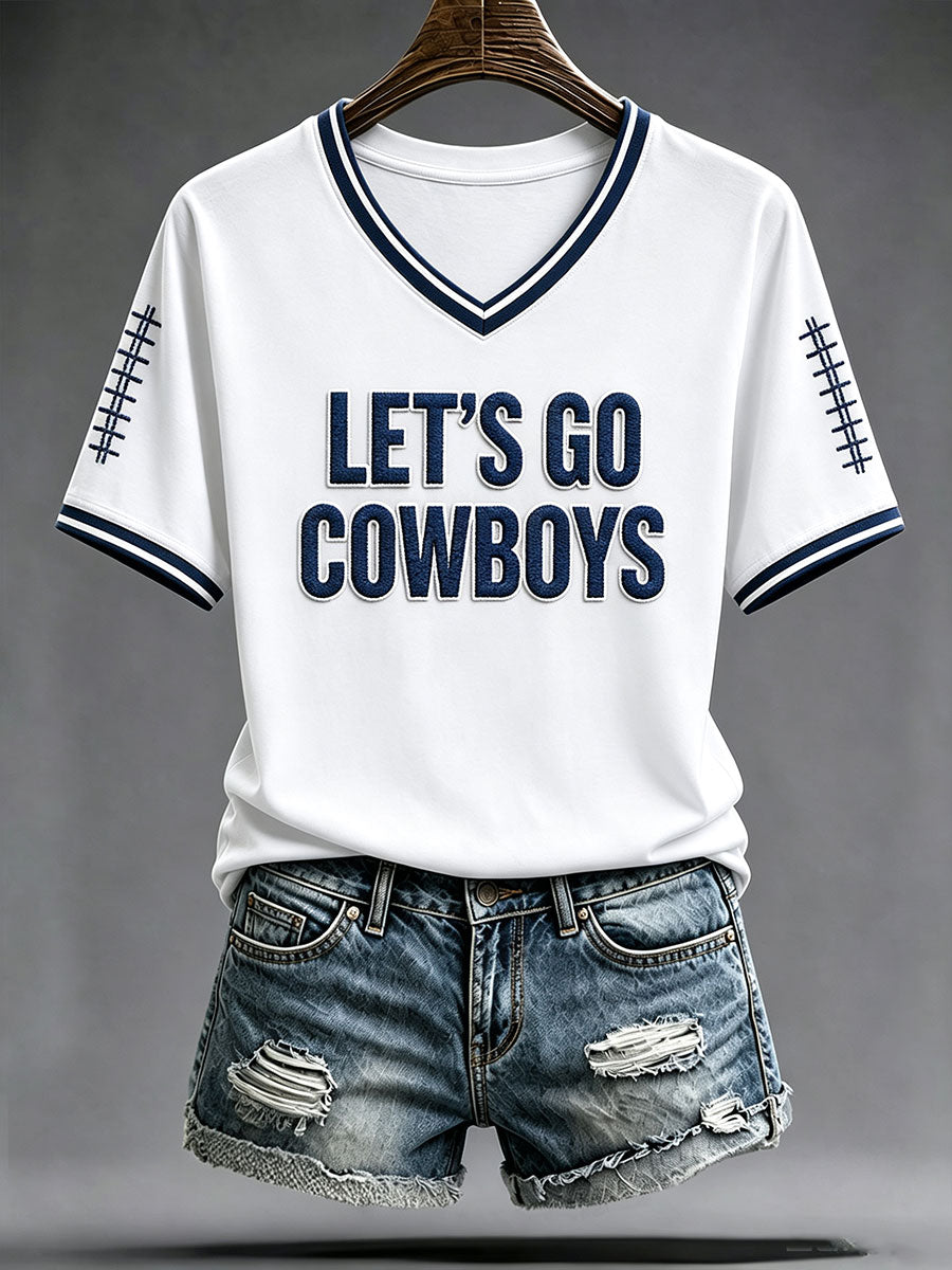 Women's Let's Go Cowboys Short-sleeved T-shirt