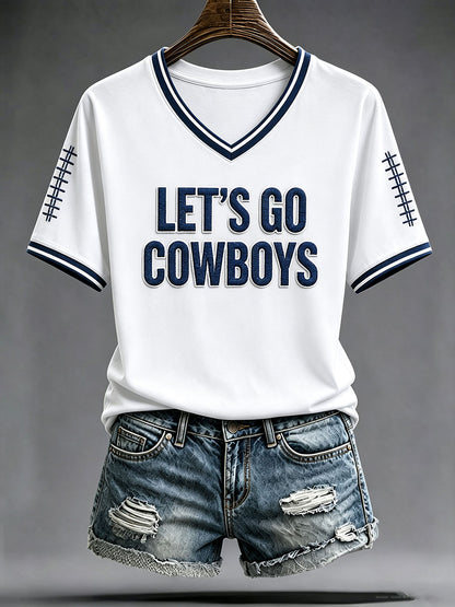 Women's Let's Go Cowboys Short-sleeved T-shirt
