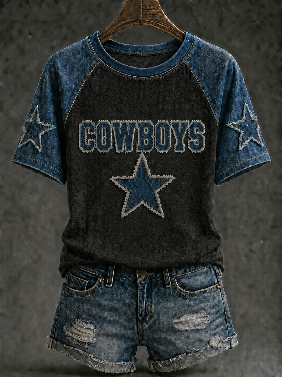 Women's Game Day Football Printed Casual T-Shirt
