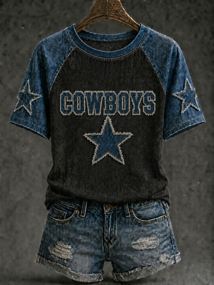 Women's Game Day Football Printed Casual T-Shirt