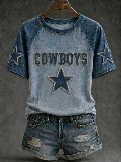 Women's Game Day Football Printed Casual T-Shirt