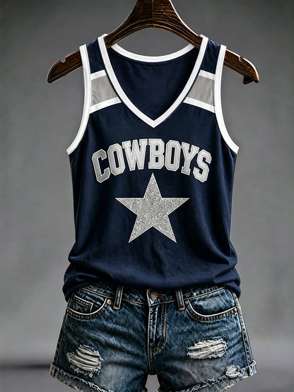Women's Football Gameday Gift For Football Fans Casual V-Neck Vests