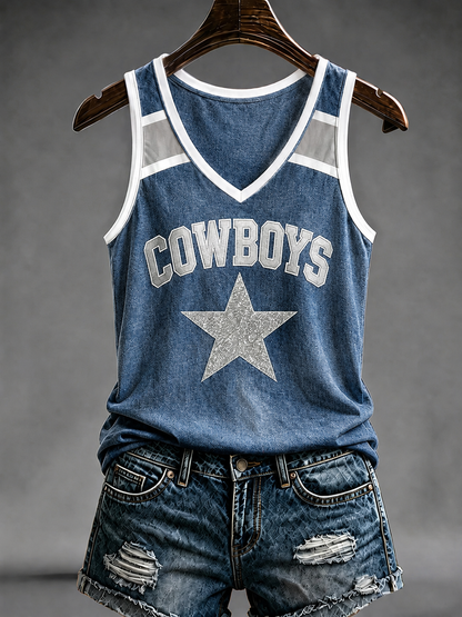 Women's Football Gameday Gift For Football Fans Casual V-Neck Vests