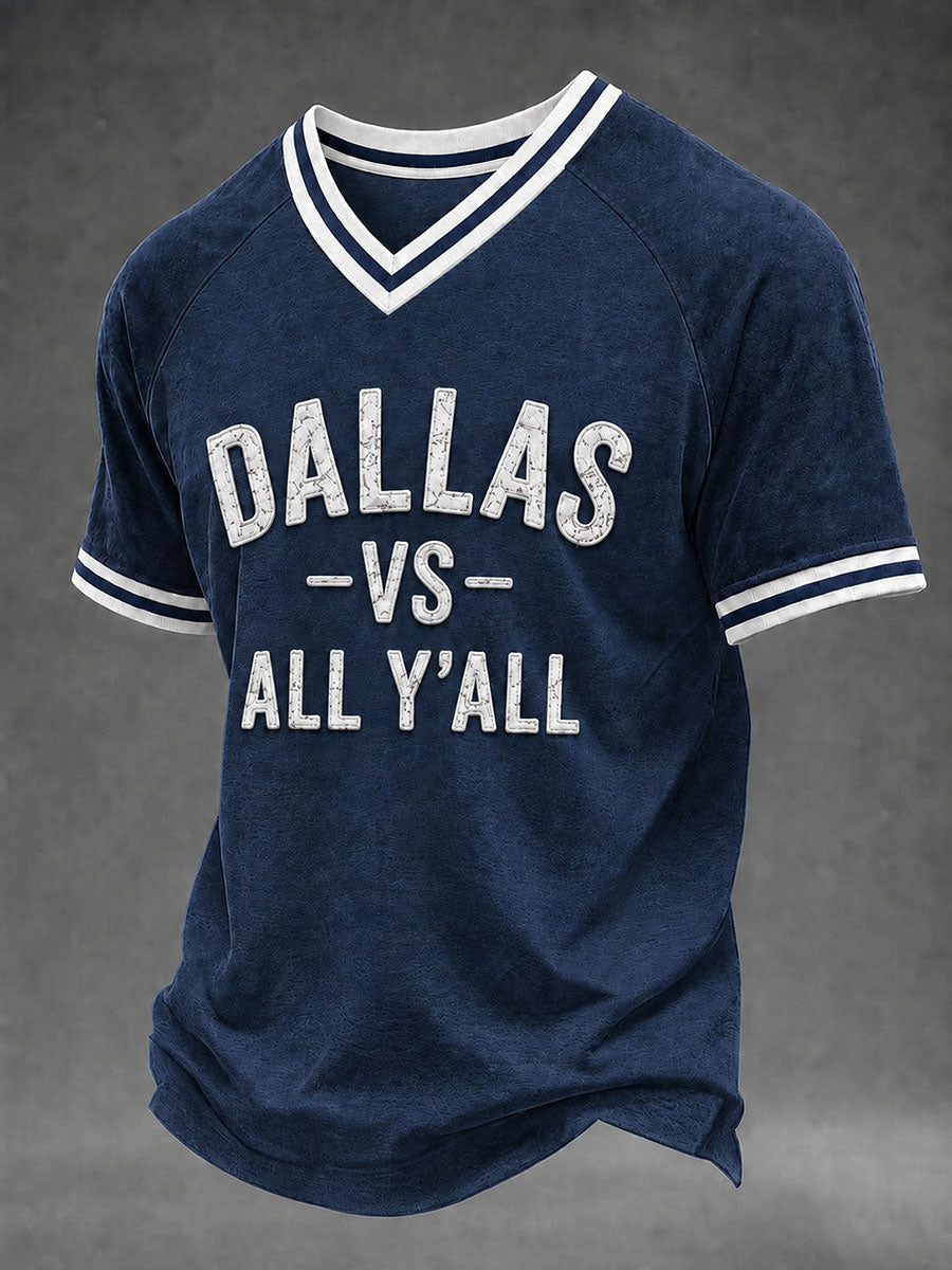 Men's Game Day Football Print Casual T-Shirt
