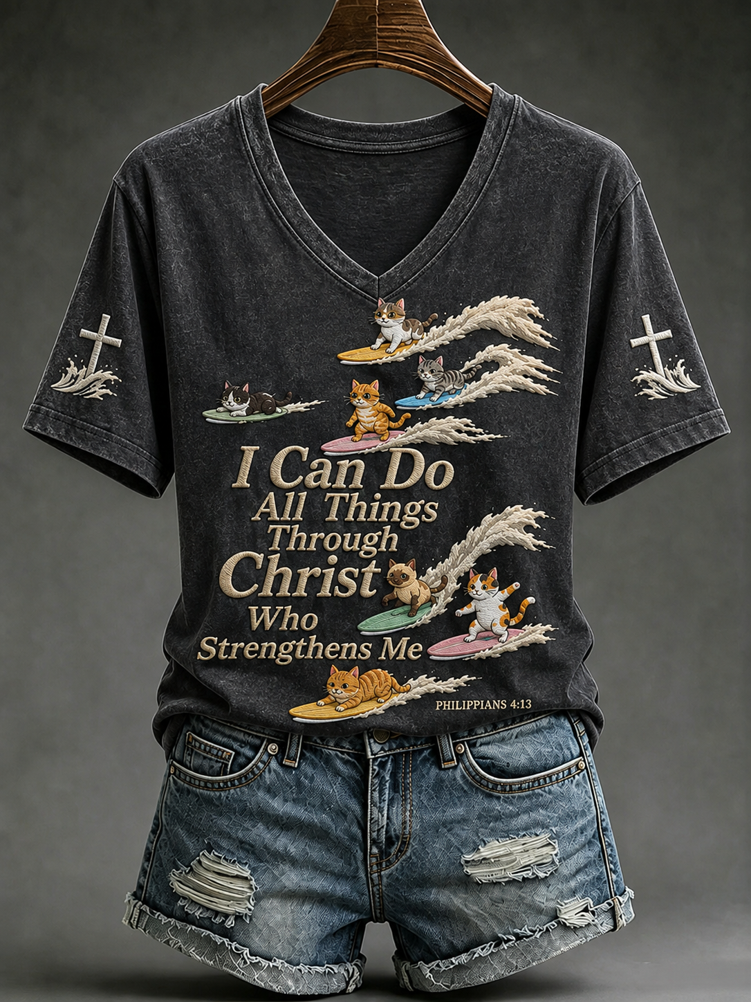 Women's I Can Do All Things Through Christ Who Strengthens Me Short-sleeved T-shirt