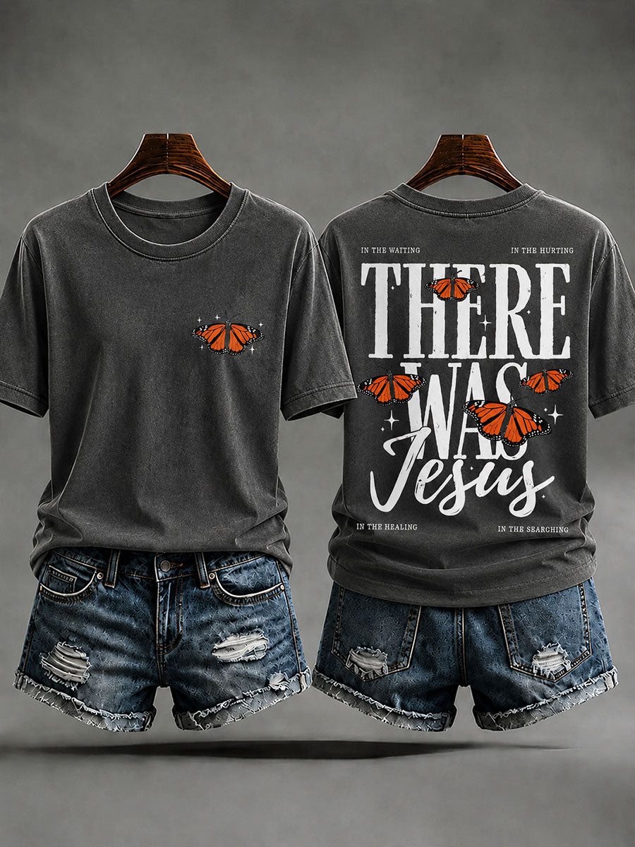 Women's There Was Jesus Faith Christian Casual T-shirt
