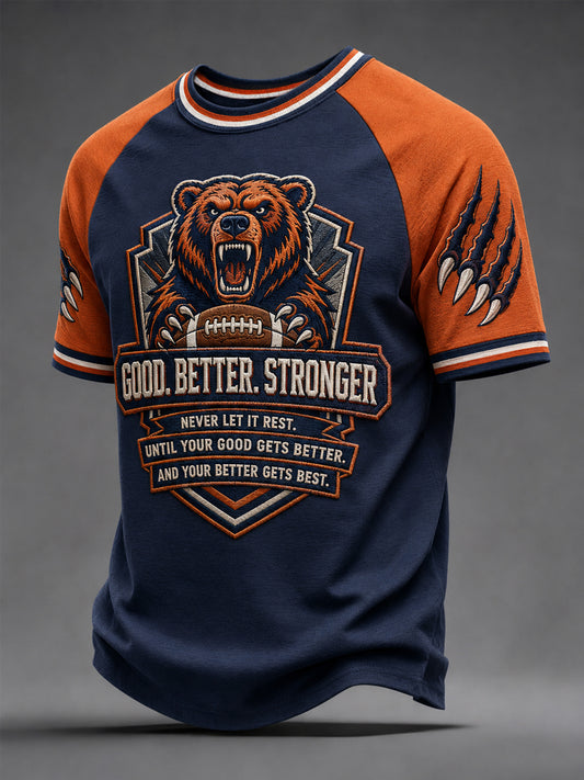 Men's Good Better Stronger Football Gameday Gift For Football Fans Casual Tee