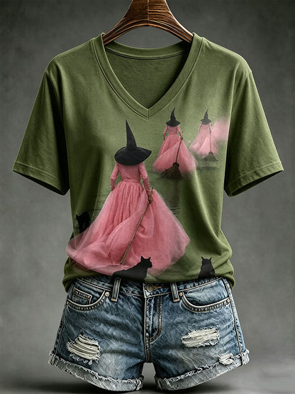 Women's Halloween Witch Short-sleeved T-shirt