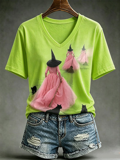 Women's Halloween Witch Short-sleeved T-shirt