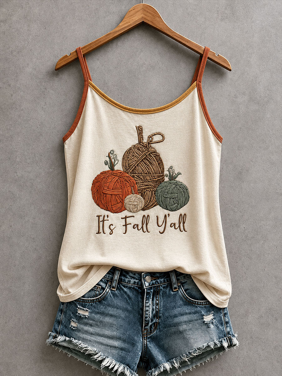 Women's It's Fall Y'all Pumpkin Printed Vest