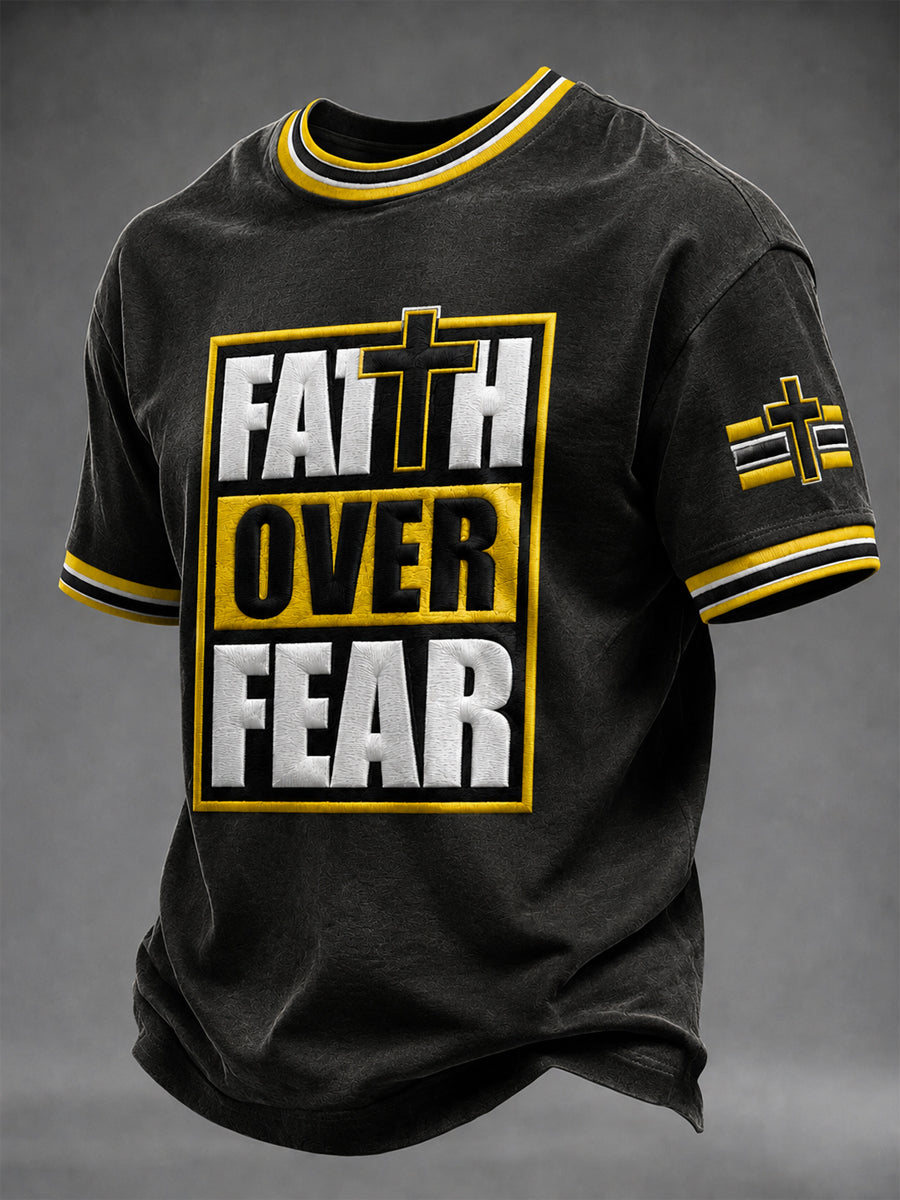 Men's “FAITH OVER FEAR” Printed T-shirt