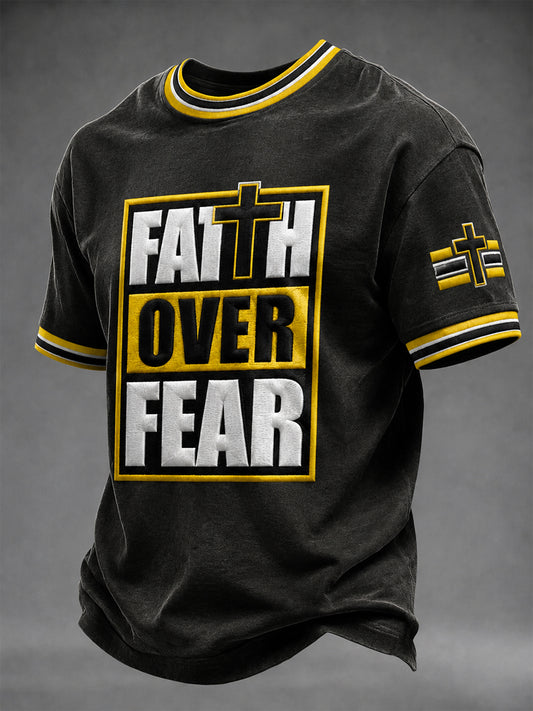Men's “FAITH OVER FEAR” Printed T-shirt