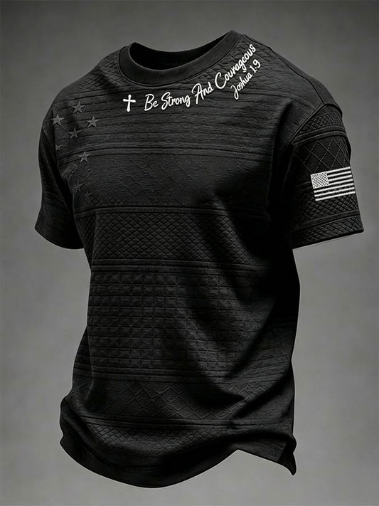 Men's Be Strong And Courageous Short Sleeves T-shirt