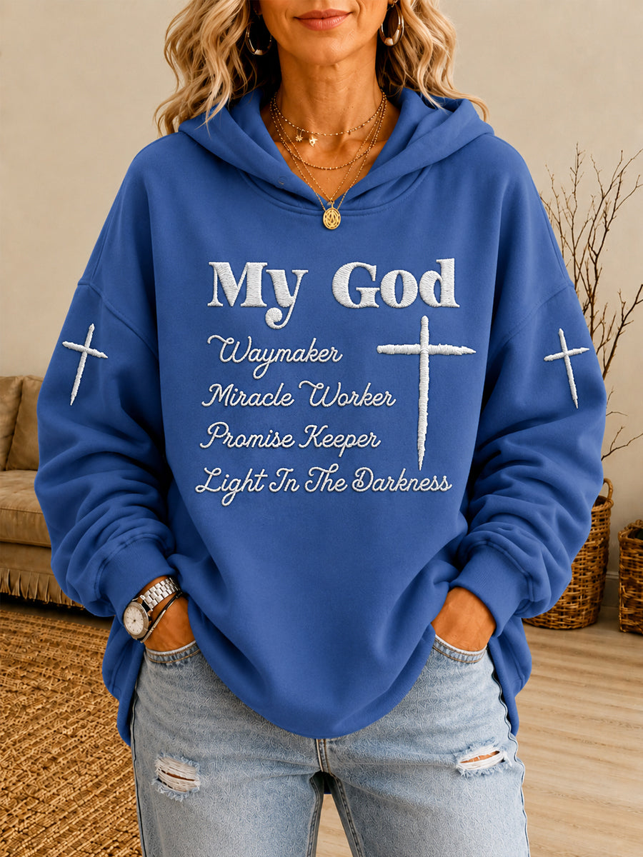 Women's My God Waymaker Cross Graphic Hoodie