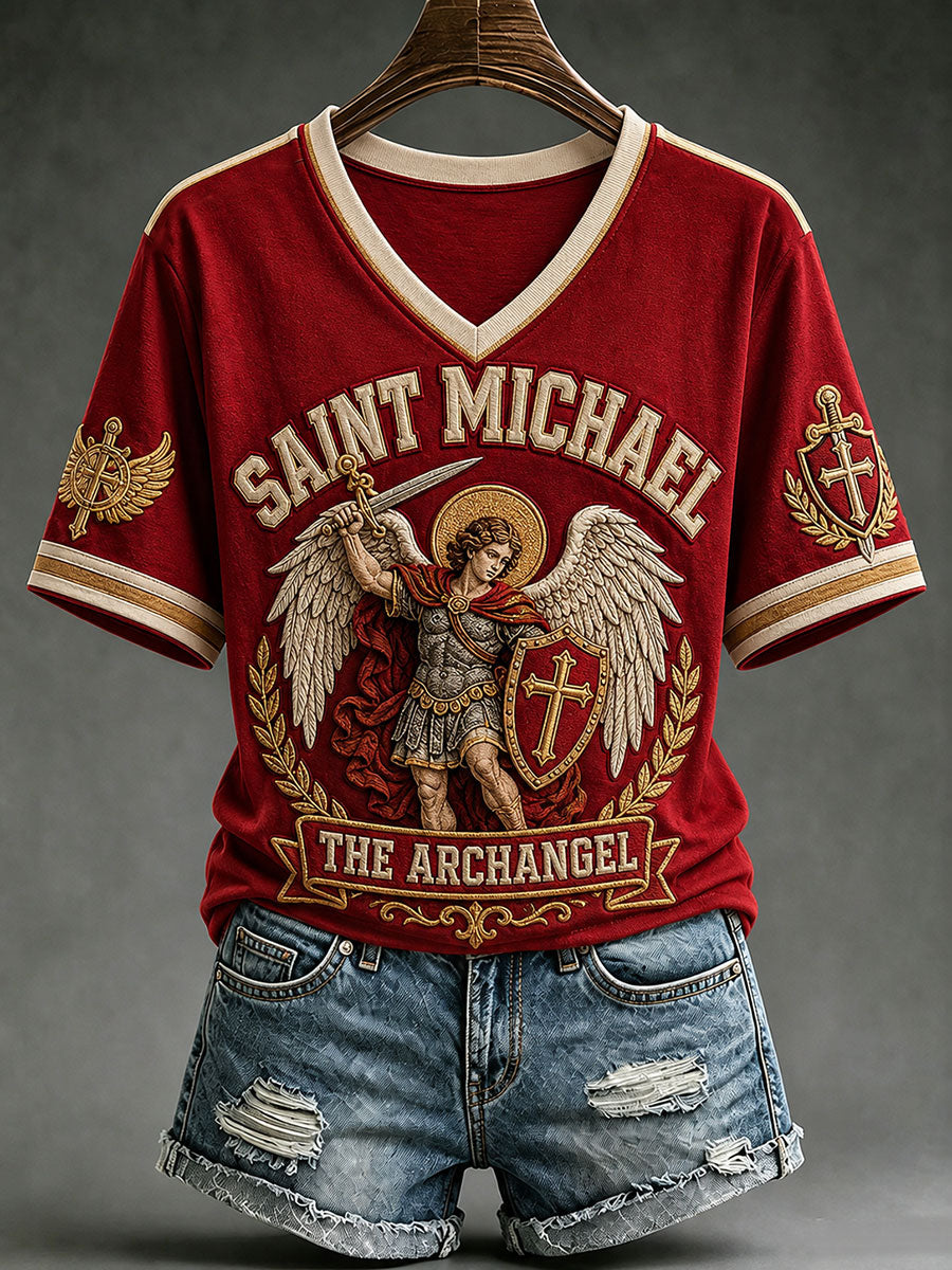 Women's Saint Michael The Archangel Short-sleeved T-shirt