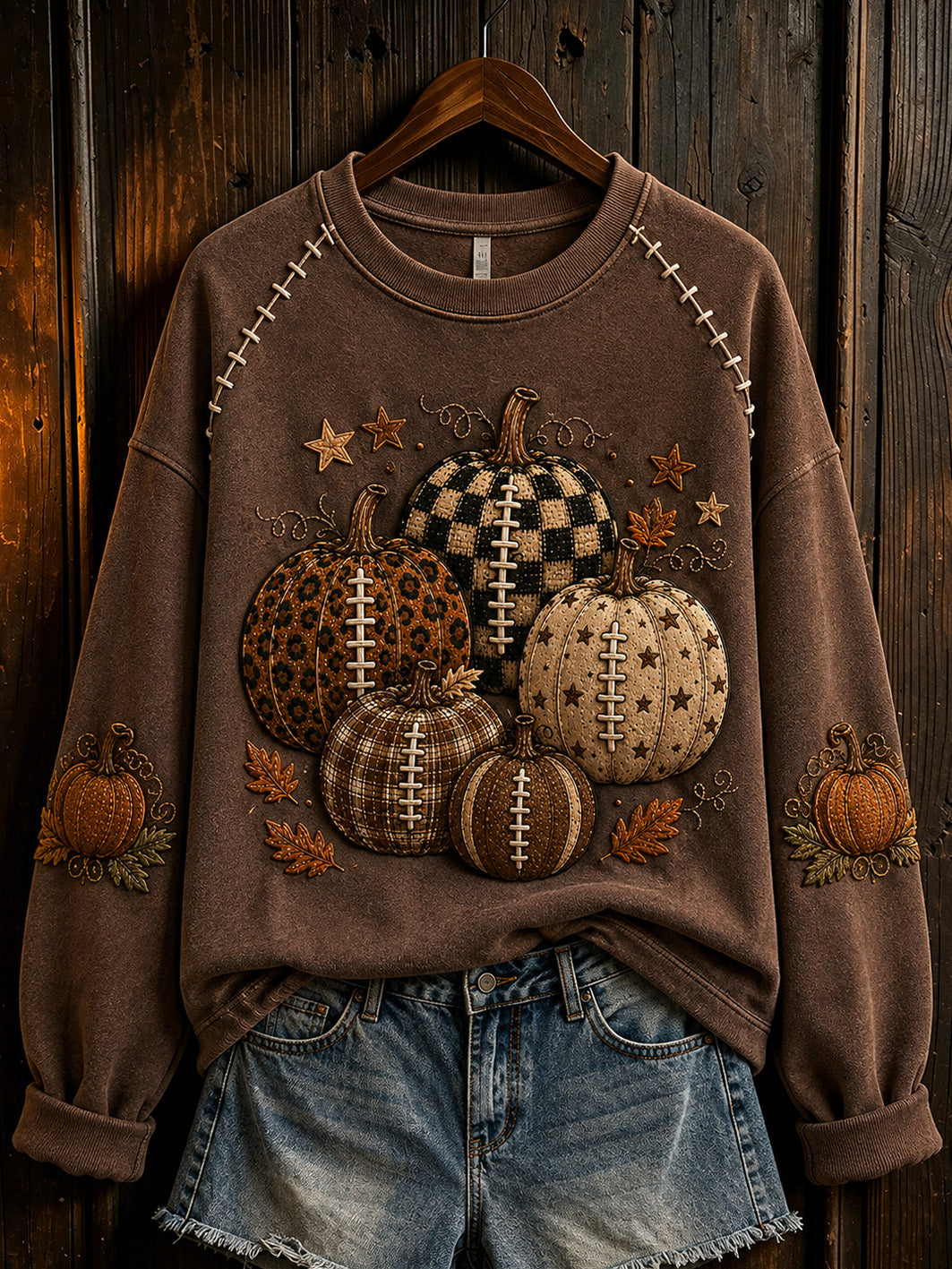 Women's Autumn Pumpkin Pattern Casual Sweatshirt