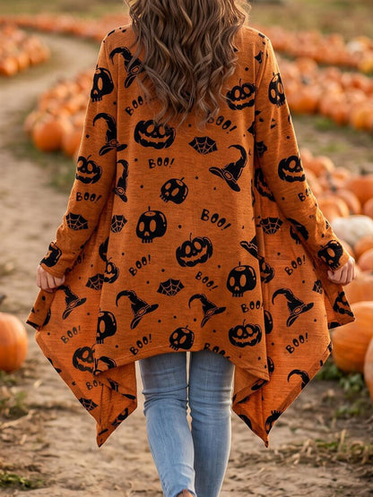 Women's Halloween Printed Cozy Cardigan