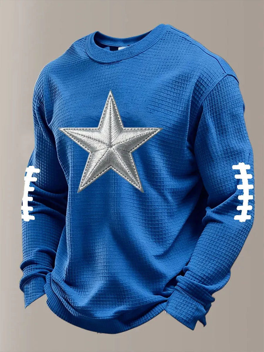Men's Football Waffle Long Sleeve T-Shirt