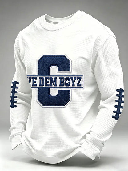 Men's Football Waffle Long Sleeve T-Shirt