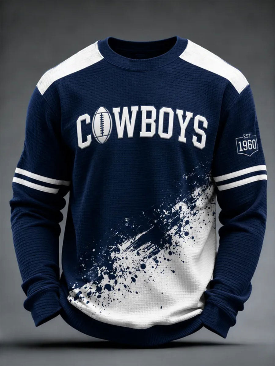 Men's Football Waffle Long Sleeve T-Shirt