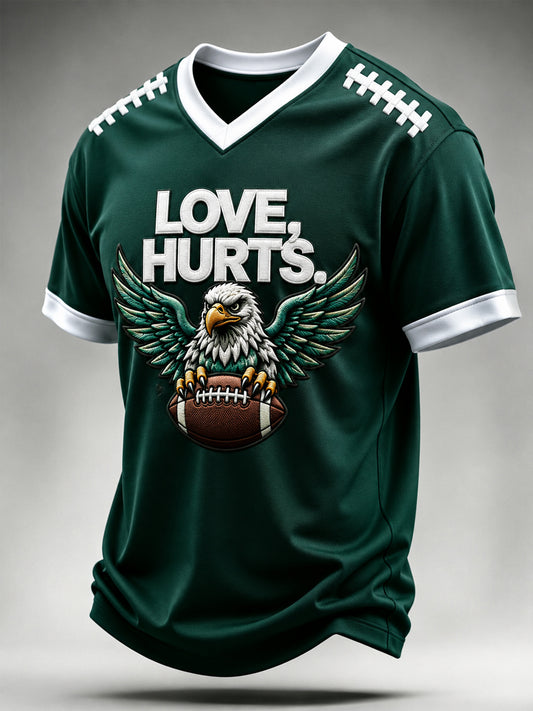 Men's Football Gameday Gift For Football Fans Casual V-Neck Tee
