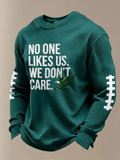 Men's No One Likes Us We Don't Care Waffle Long Sleeve T-Shirt