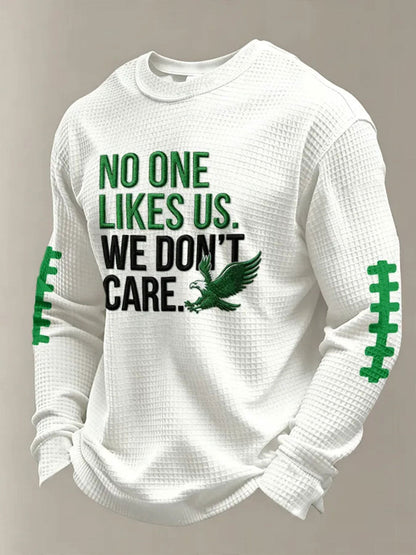 Men's No One Likes Us We Don't Care Waffle Long Sleeve T-Shirt