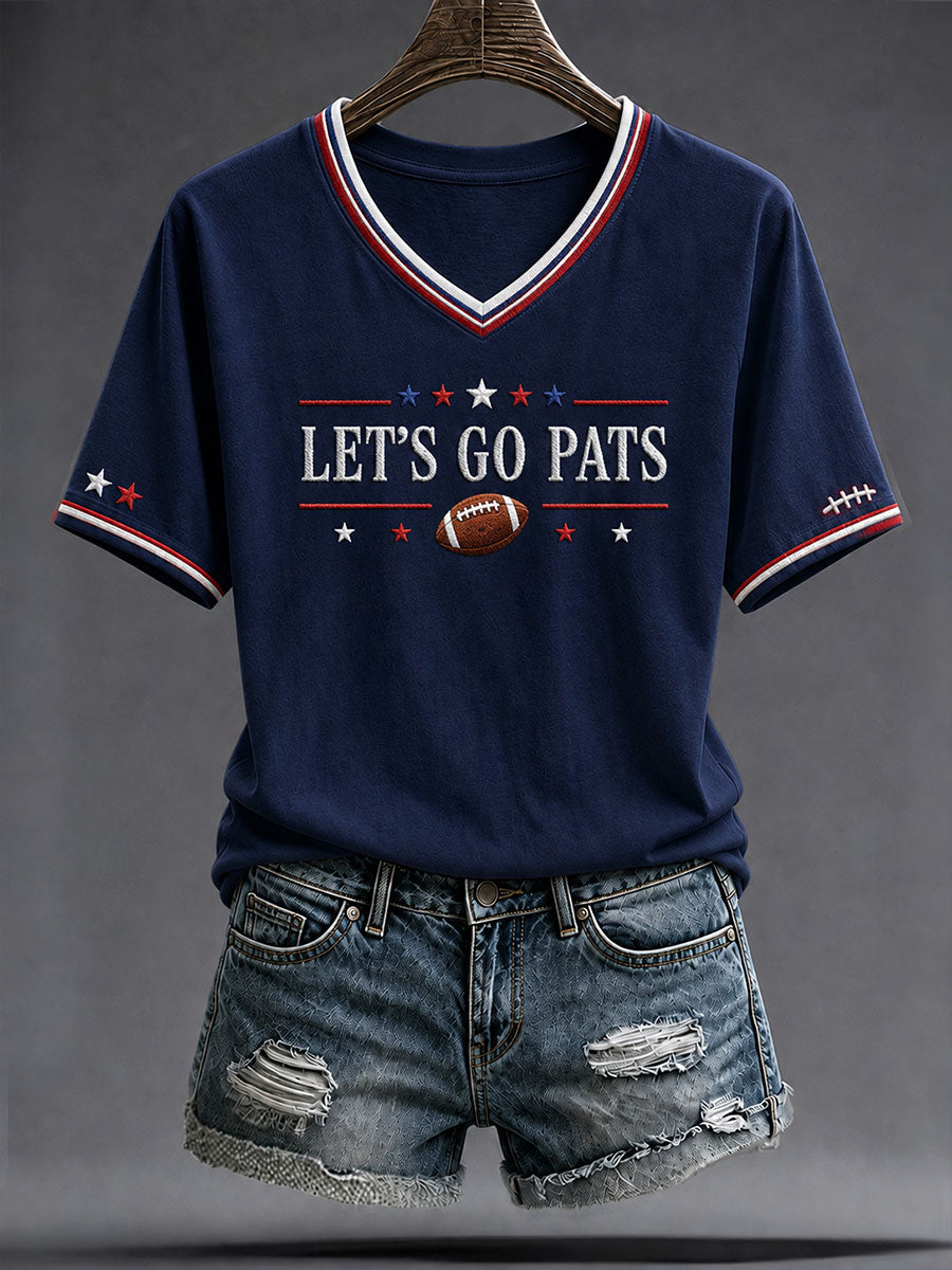 Women's Football Print Short-sleeved T-shirt