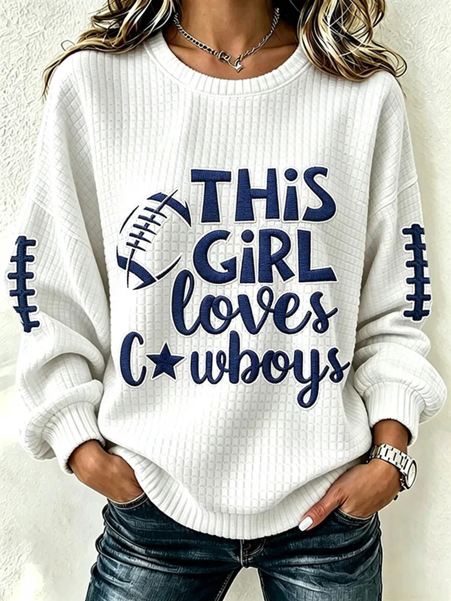 Women's Football Gameday Gift For Football Fans Casual Hoodie
