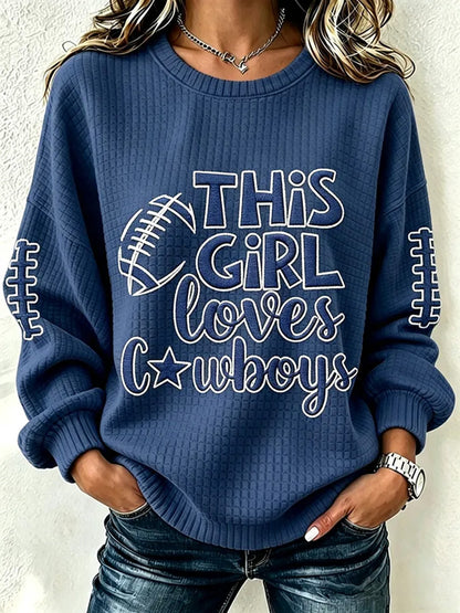 Women's Football Gameday Gift For Football Fans Casual Hoodie