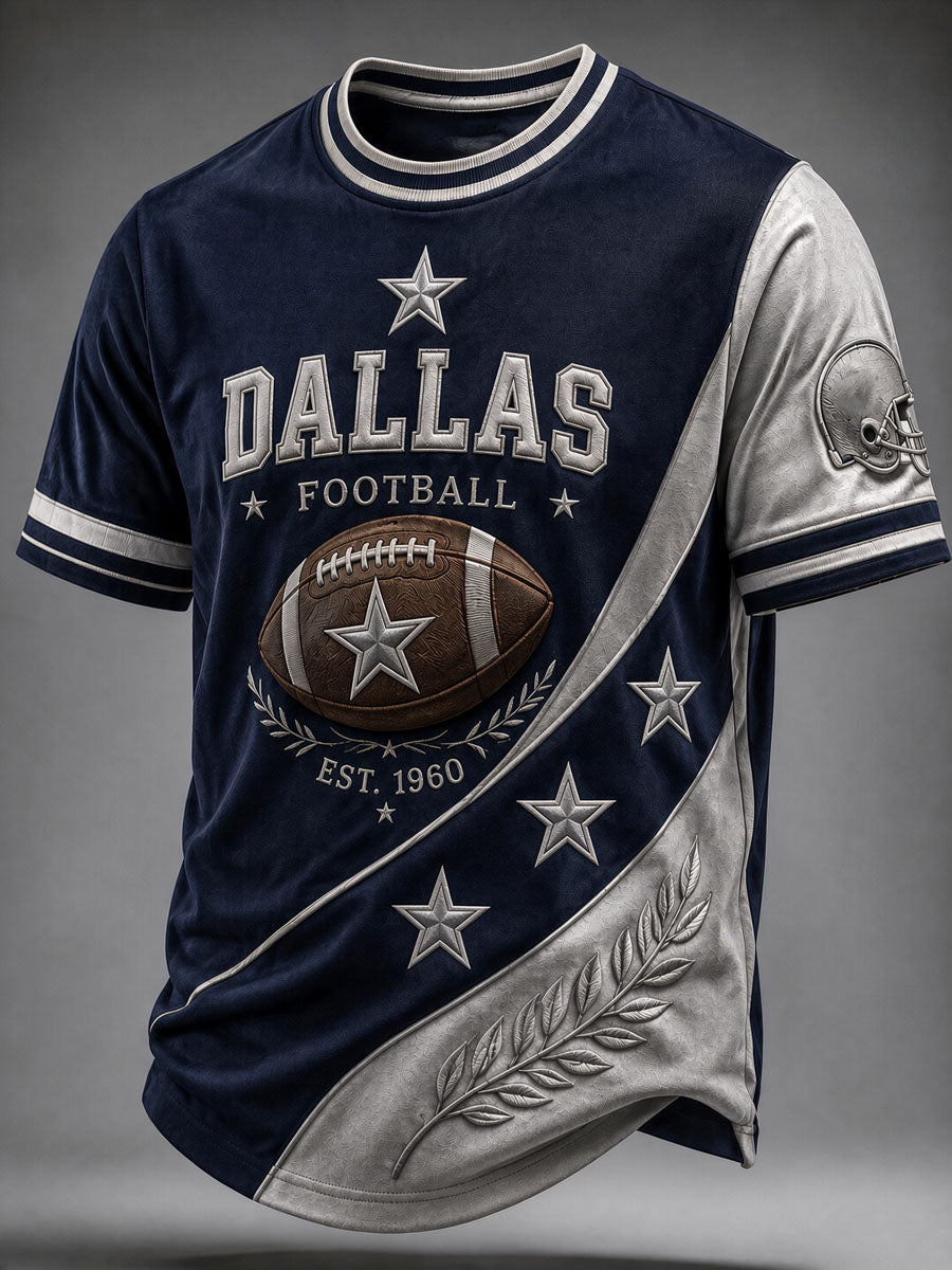 Men’s Rugby Dallas Printed Casual T-Shirt