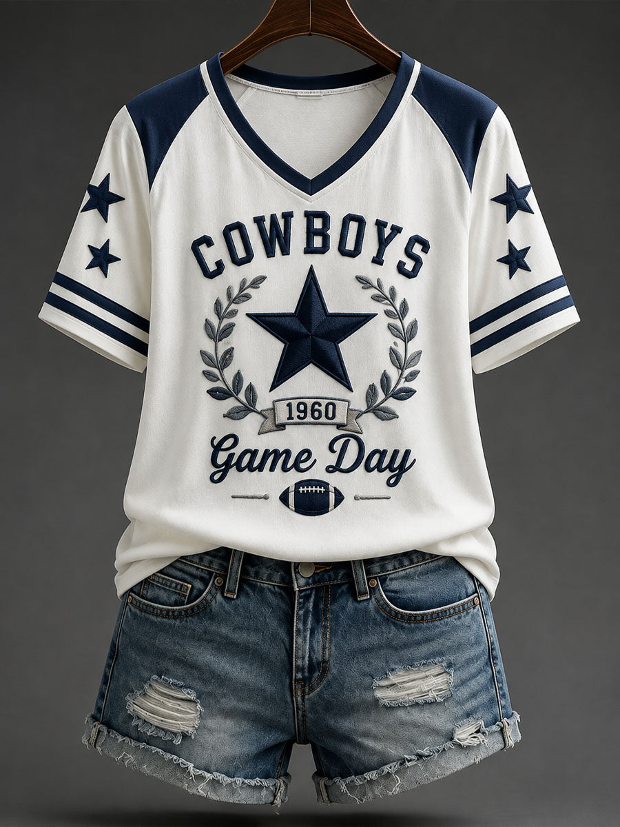 Women’s Rugby Dallas Printed Casual T-Shirt