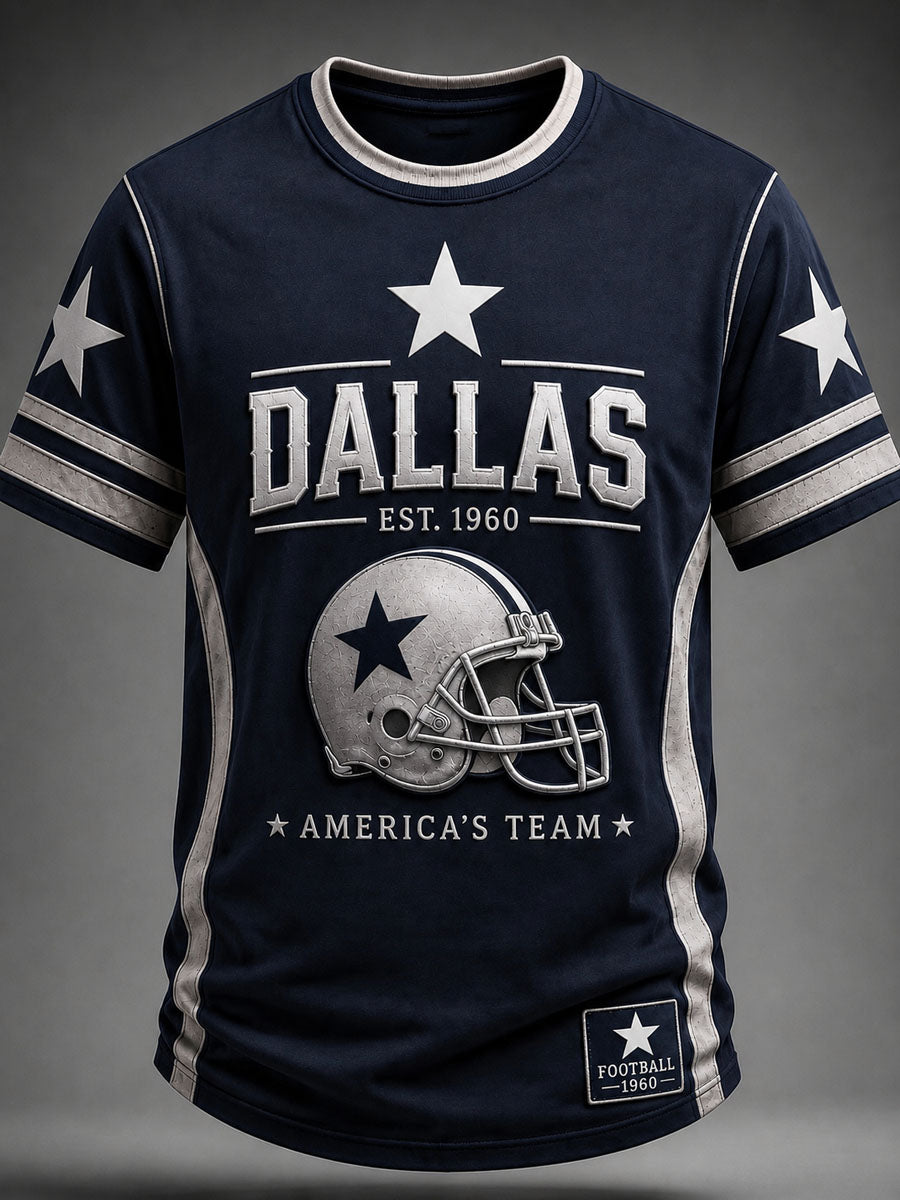 Men’s Rugby Dallas Printed Casual T-Shirt