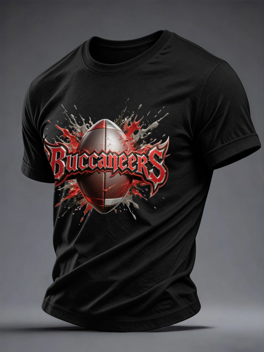 Men's Football Fan Print Short Sleeves T-shirt