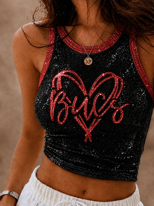 Women's Football Fan Print Casual Vest Top