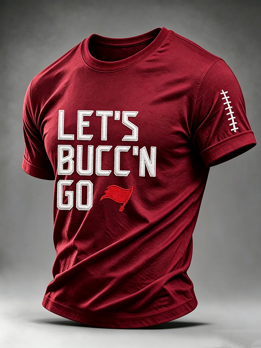 Men's Football Fan Print Causal T-shirt