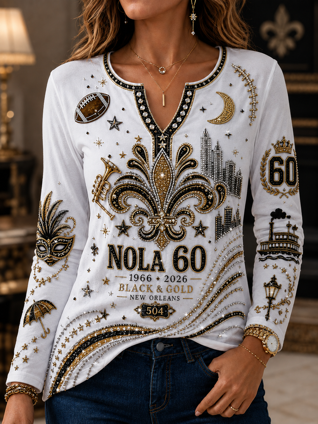 Women's New Orleans Saints Long Sleeve T-Shirt