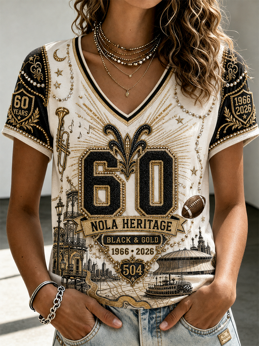 Women's V-Neck Short-Sleeved T-Shirt