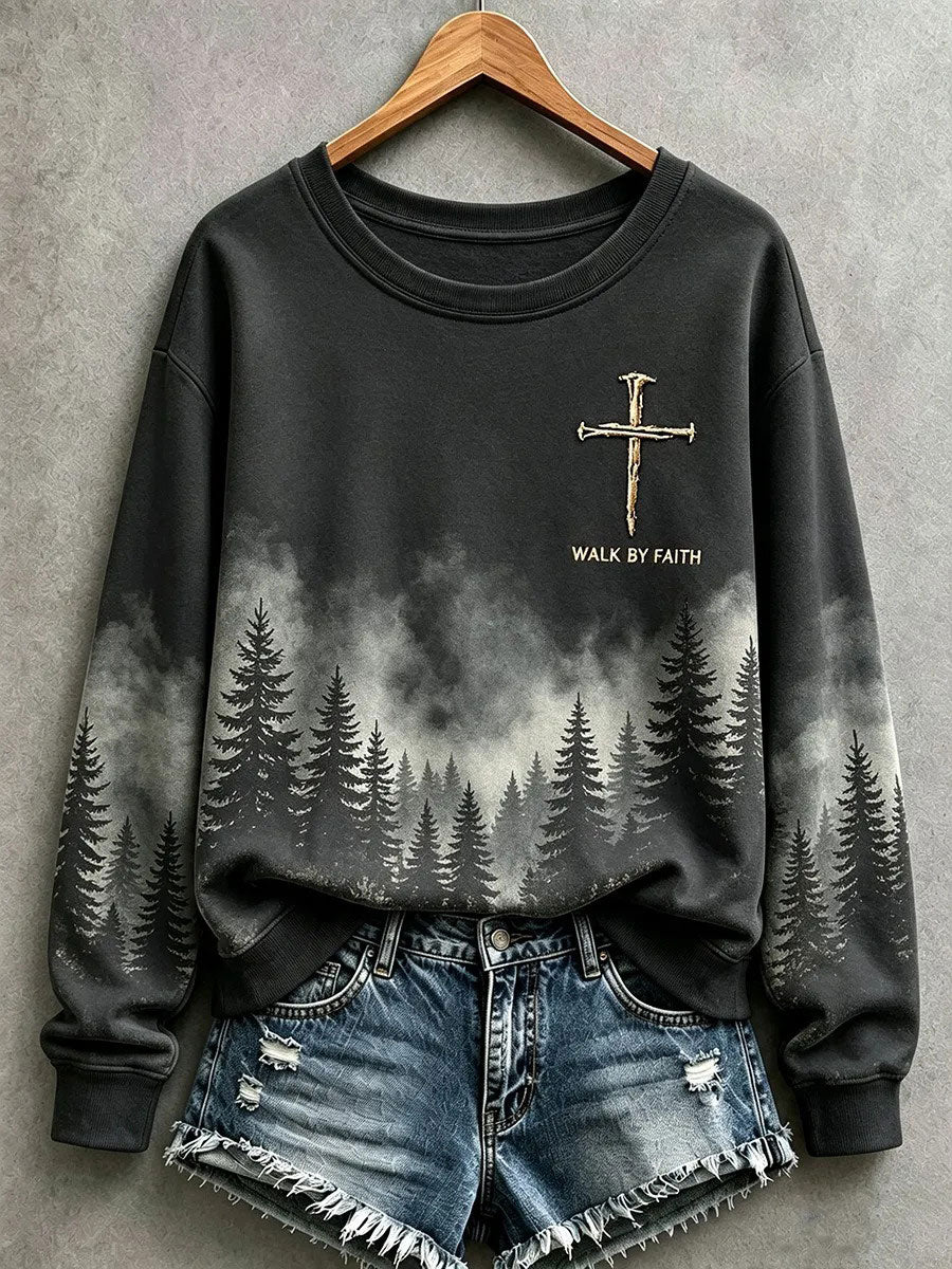 Women's "Walk By Faith" Faith Regular Sweatshirt