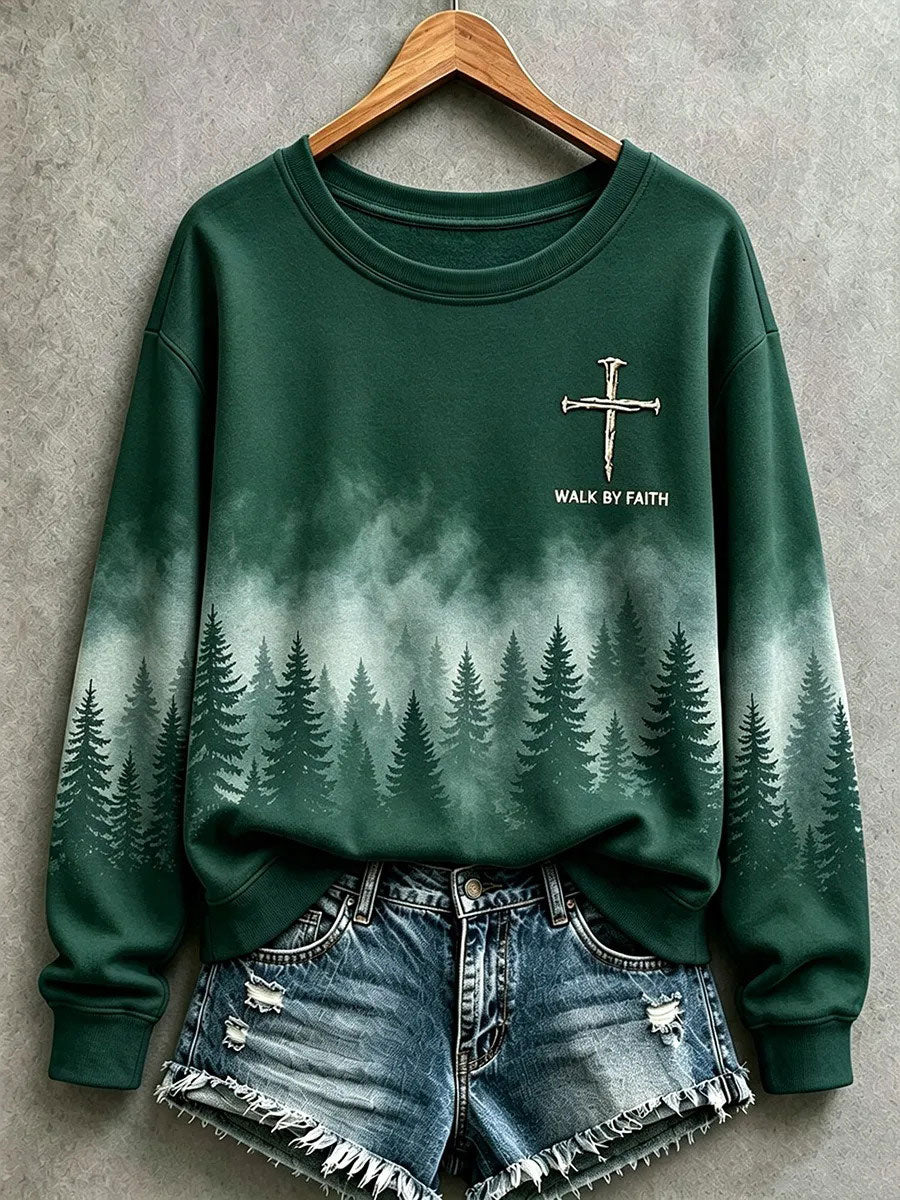 Women's "Walk By Faith" Faith Regular Sweatshirt