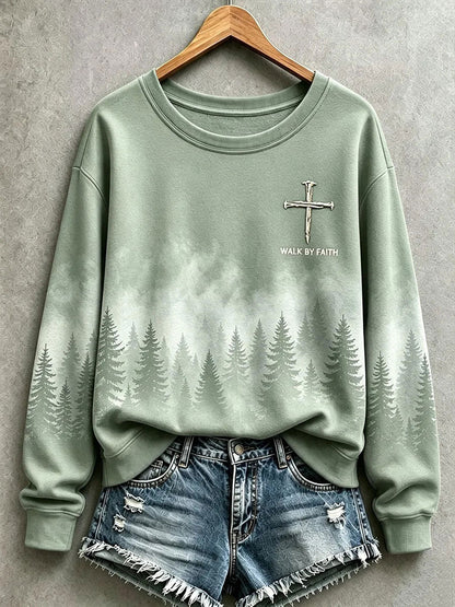 Women's "Walk By Faith" Faith Regular Sweatshirt