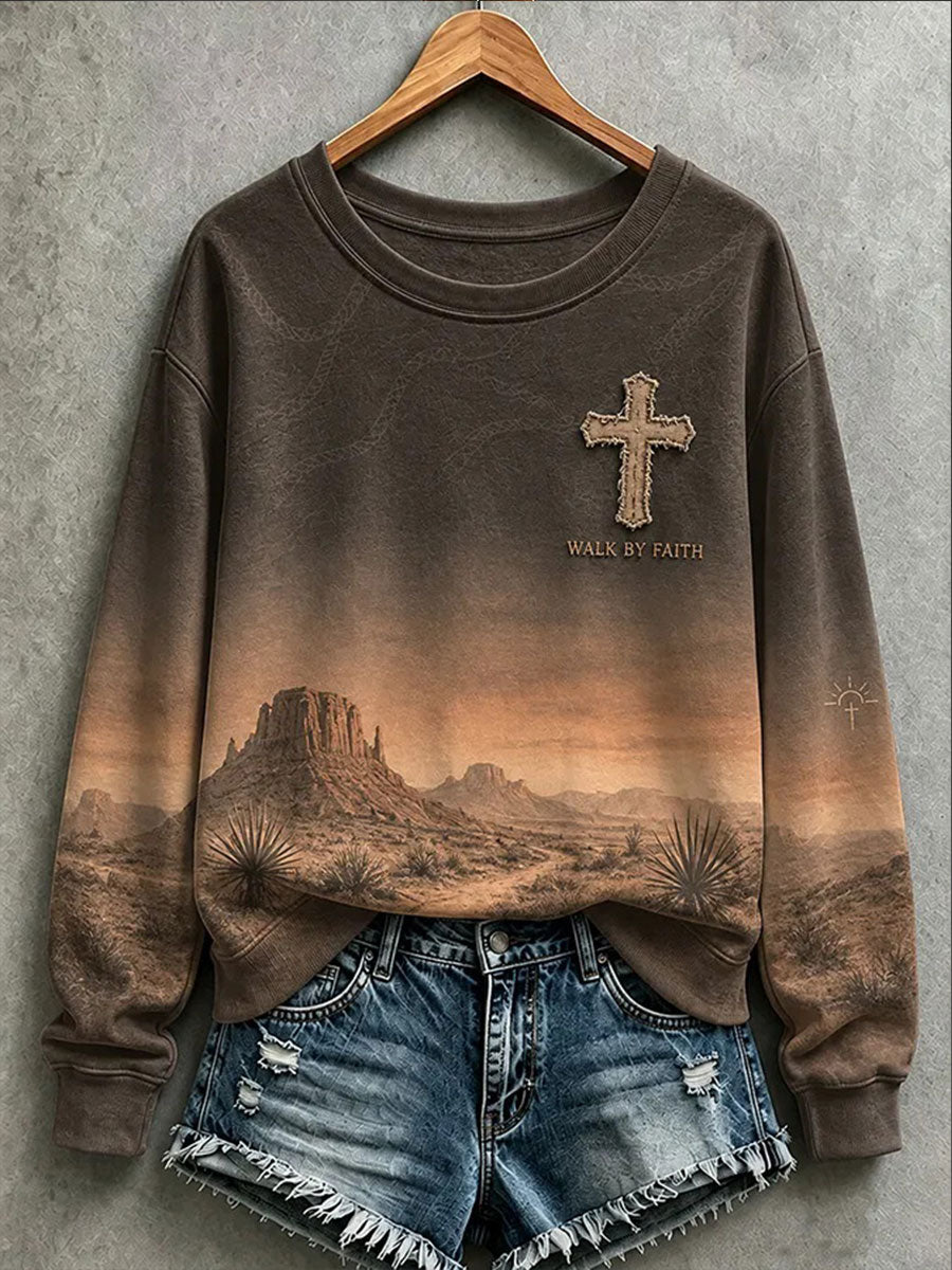 Women's "Walk By Faith" Faith Regular Sweatshirt