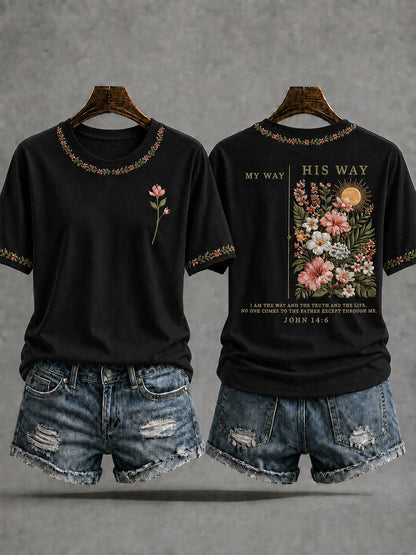 Women’s 'His Way Is Better' Printed Casual T-Shirt