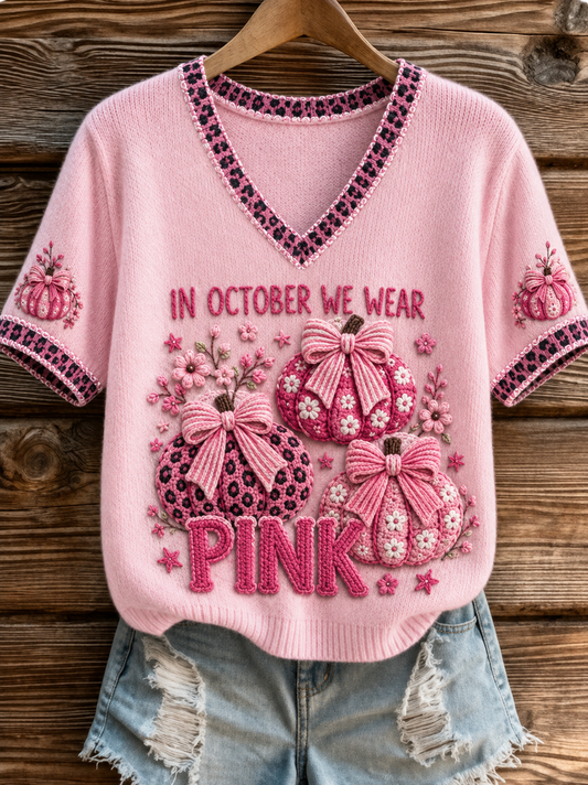 Women's in october we wear pink T-shirt