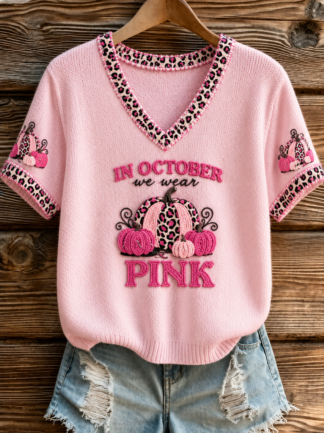Women's in october we wear pink T-shirt