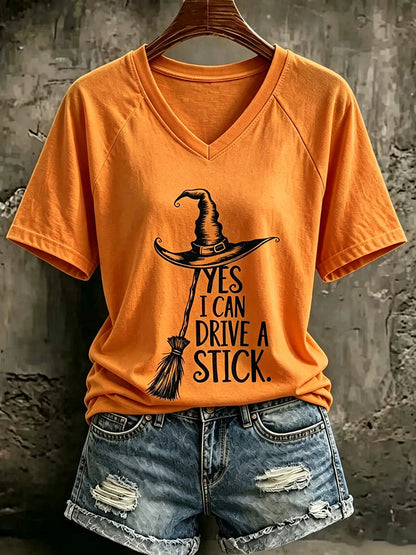 Women's Yes I Can Drive A Stick V-neck T-shirt