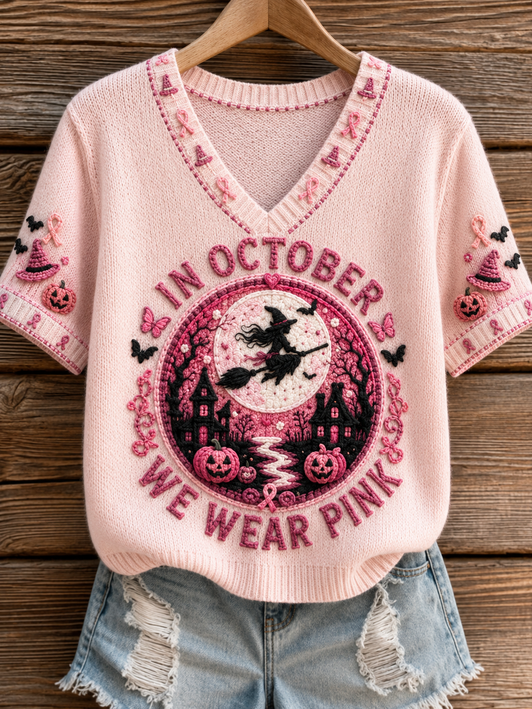 Women's in october we wear pink T-shirt