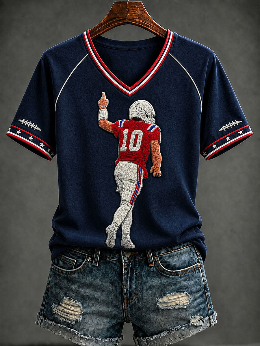 Men's Football Print Short Sleeve T-shirt