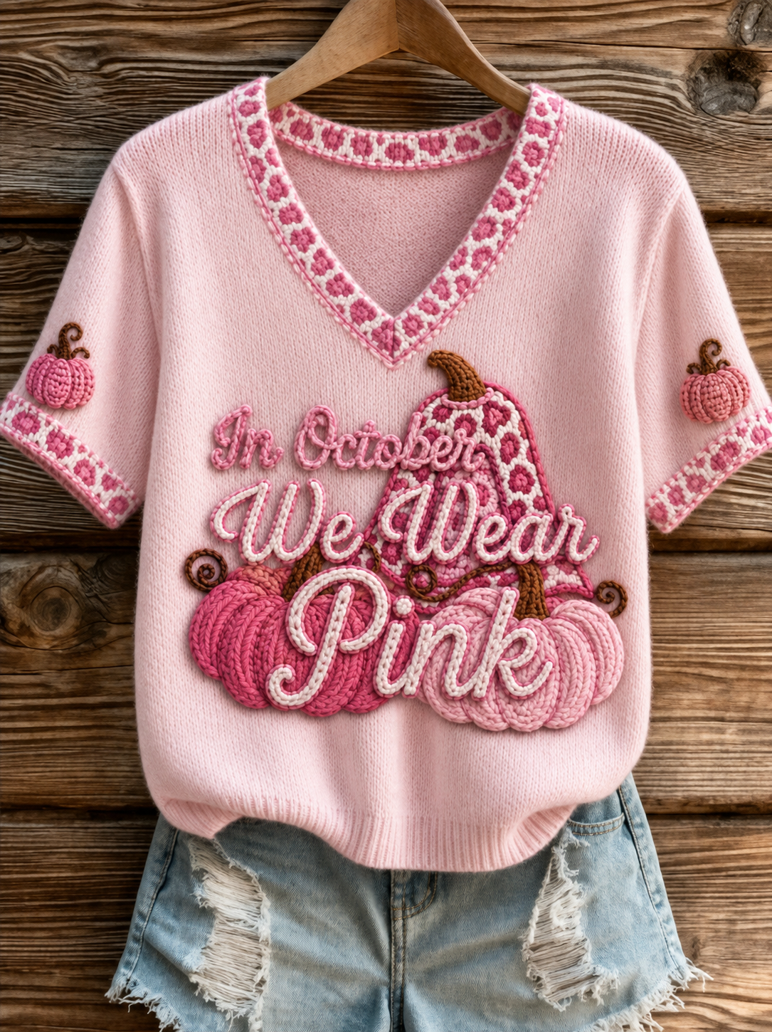 Women's in october we wear pink T-shirt