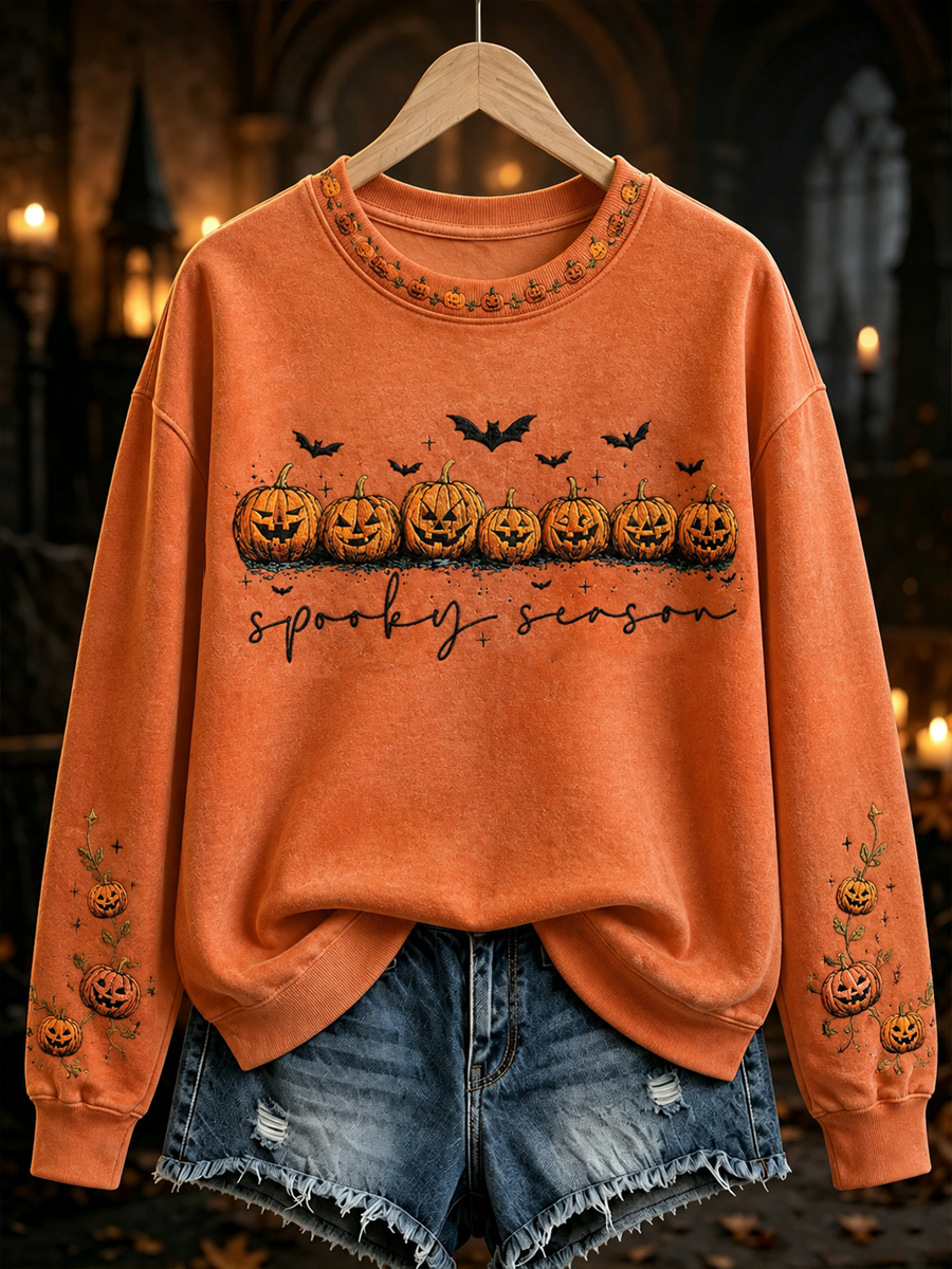 Women's Halloween print Regular Sweatshirt
